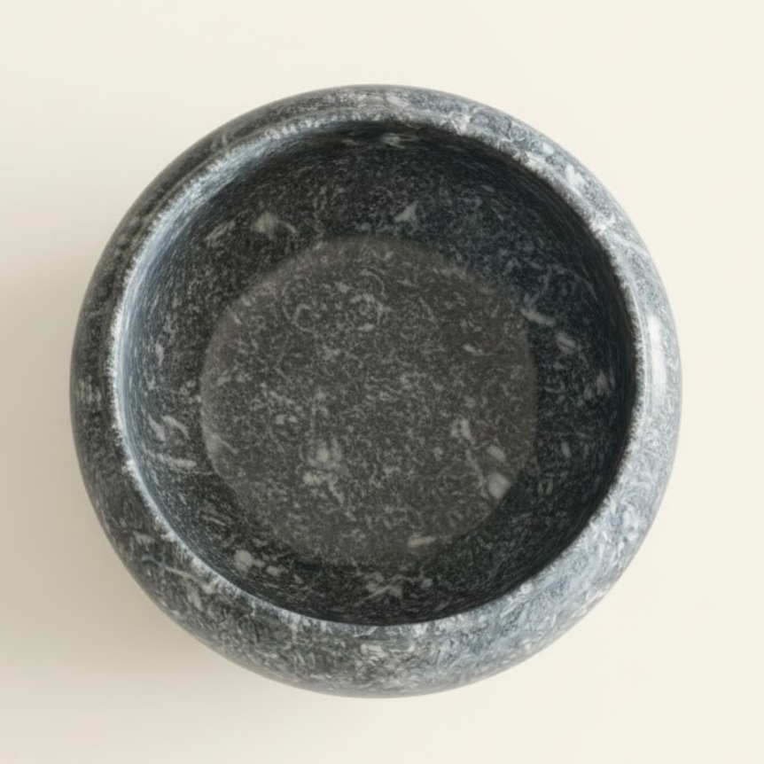 Anthracite Marble Natural Stone Turkish Bath Basin – Pumpkin Form