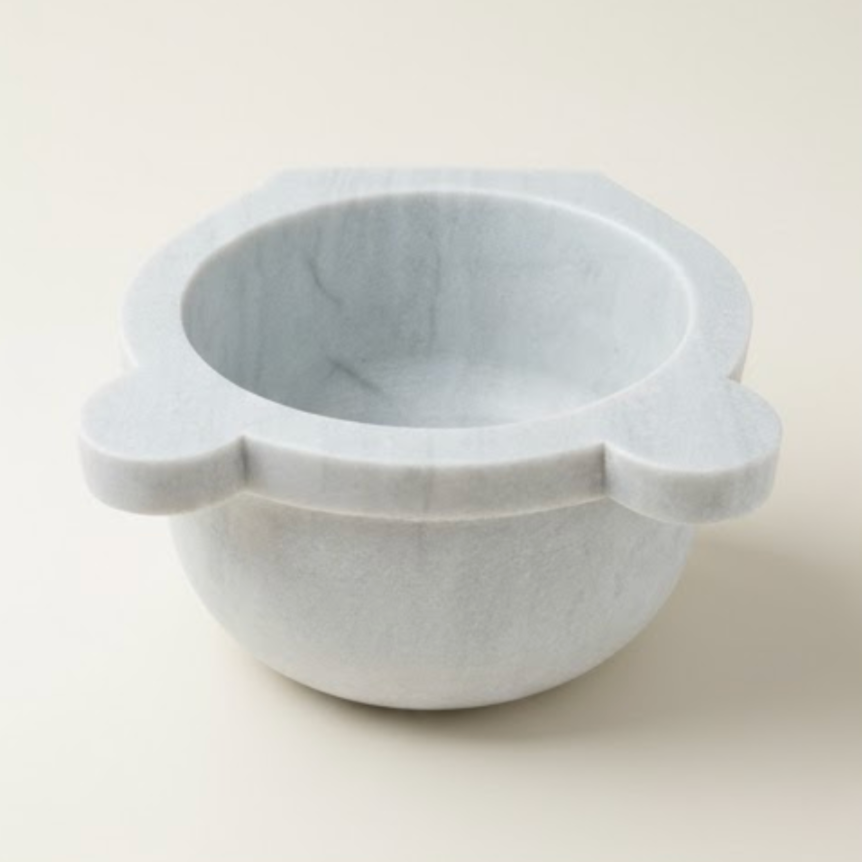 White Marble Natural Stone Turkish Bath Basin