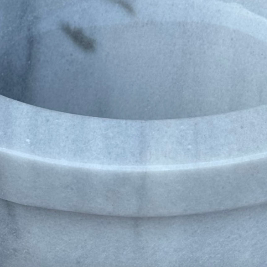 White Marble Natural Stone Turkish Bath Basin