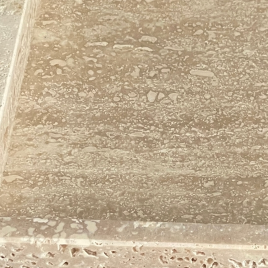 Light Beige Travertine Tray – Square Serving & Display Tray