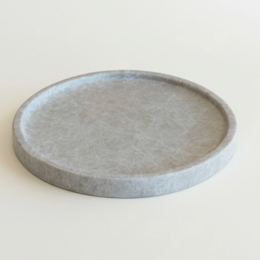 Beige Marble Tray – Round Decorative & Serving Tray