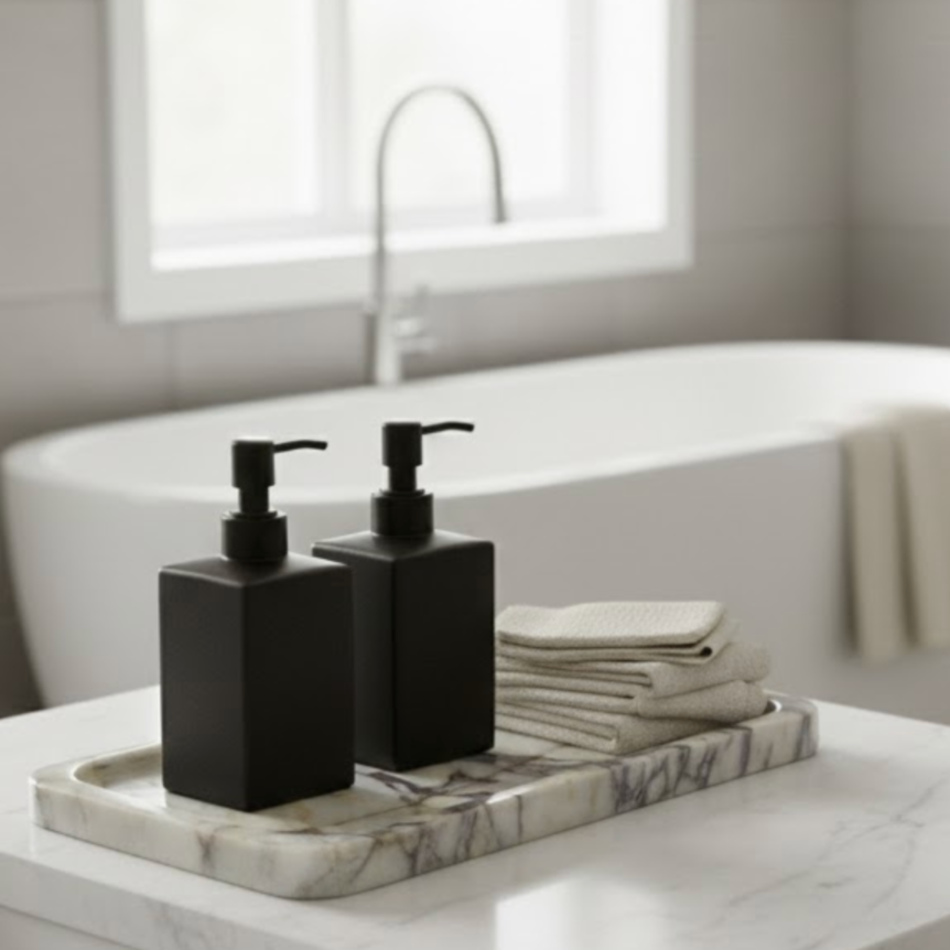 Calacatta Marble Tray – Rectangular Decorative & Serving Tray