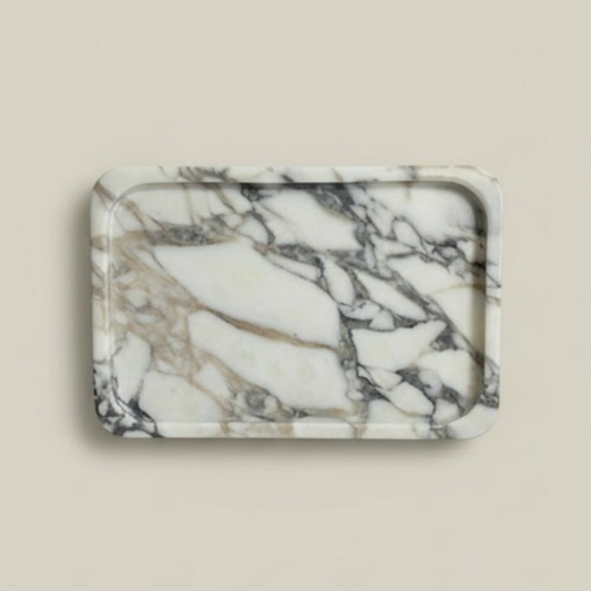 Violet Marble Tray – Rectangular Decorative & Serving Tray