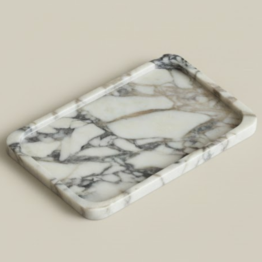 Violet Marble Tray – Rectangular Decorative & Serving Tray