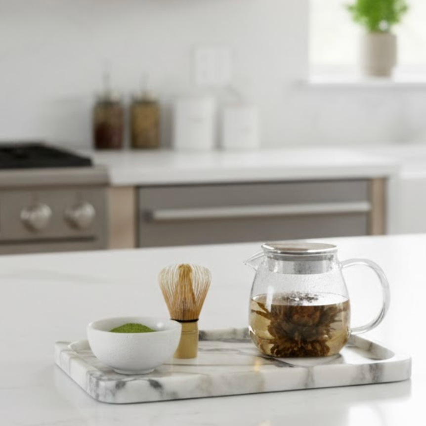 Violet Marble Tray – Rectangular Decorative & Serving Tray