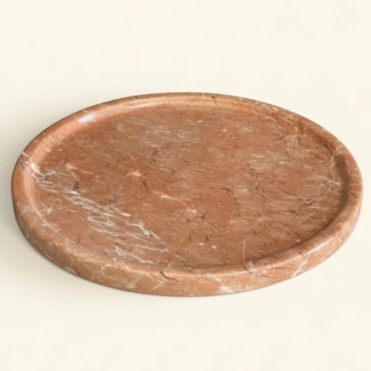 Rose Pink Marble Tray – Natural Stone Elegance