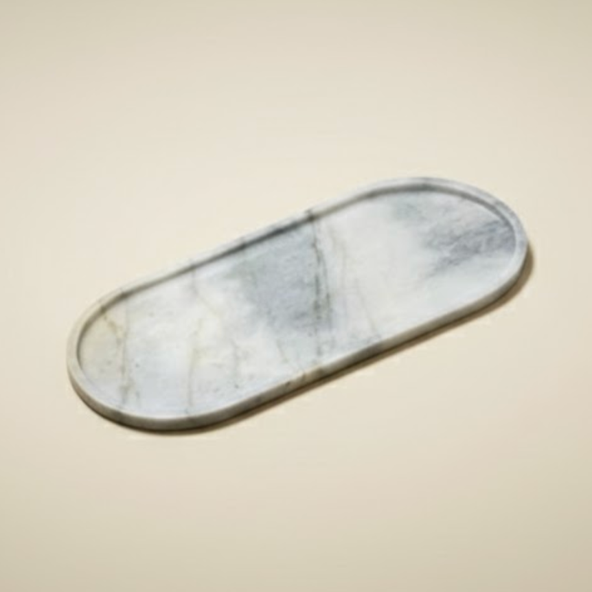 Natural Grey Marble Serving Tray – Timeless Elegance in Stone
