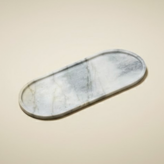 Natural Grey Marble Serving Tray – Timeless Elegance in Stone