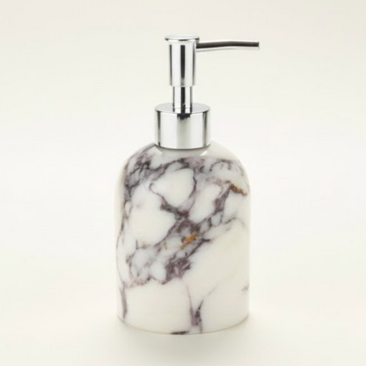 Lilac Marble Liquid Soap Dispenser – Handcrafted Natural Stone