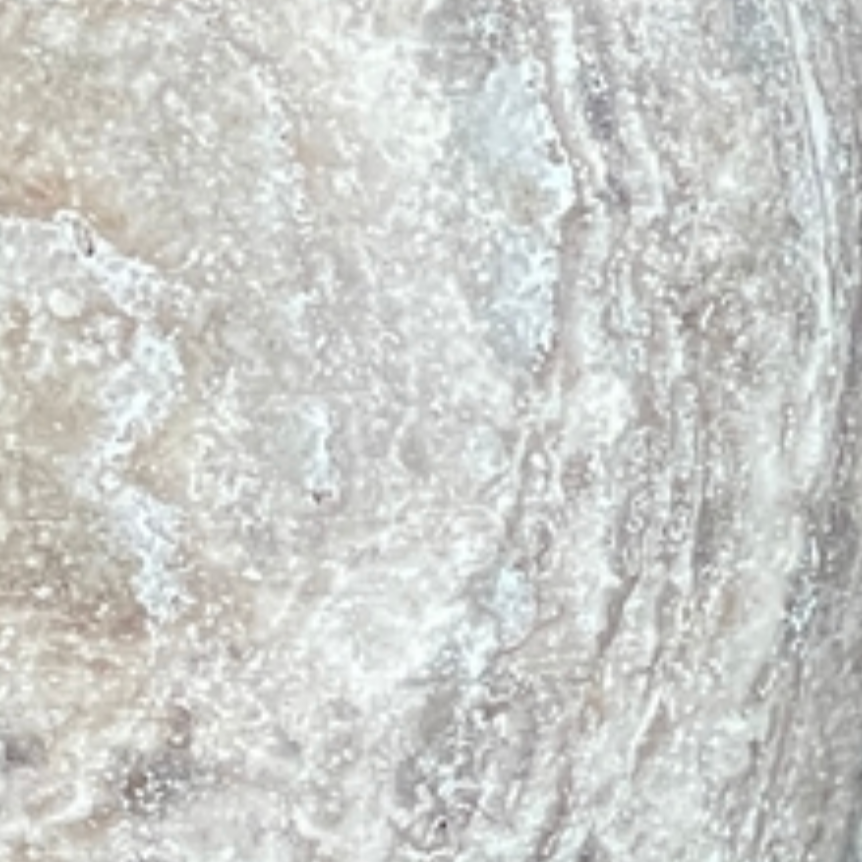 Silver Travertine Oval Soap Dispenser & Soap Dish Set – 2-Piece Handcrafted Natural Stone