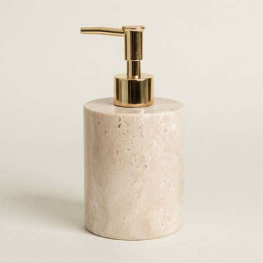 Travertine Marble Liquid Soap Dispenser (Handcrafted)