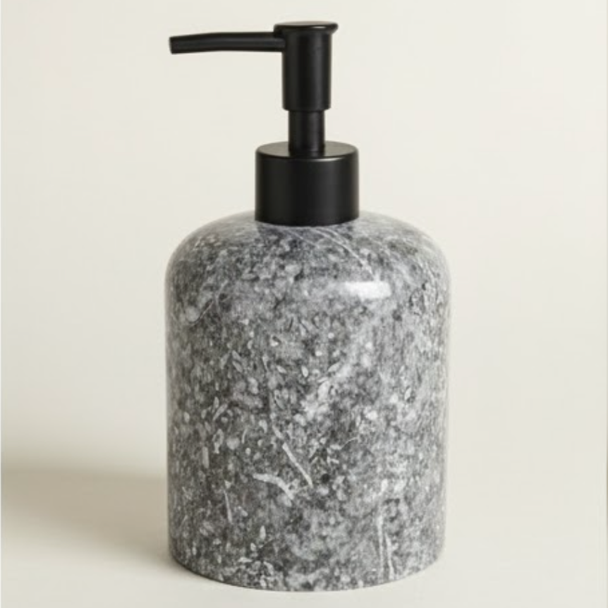 Black Marble Liquid Soap Dispenser (Handcrafted)
