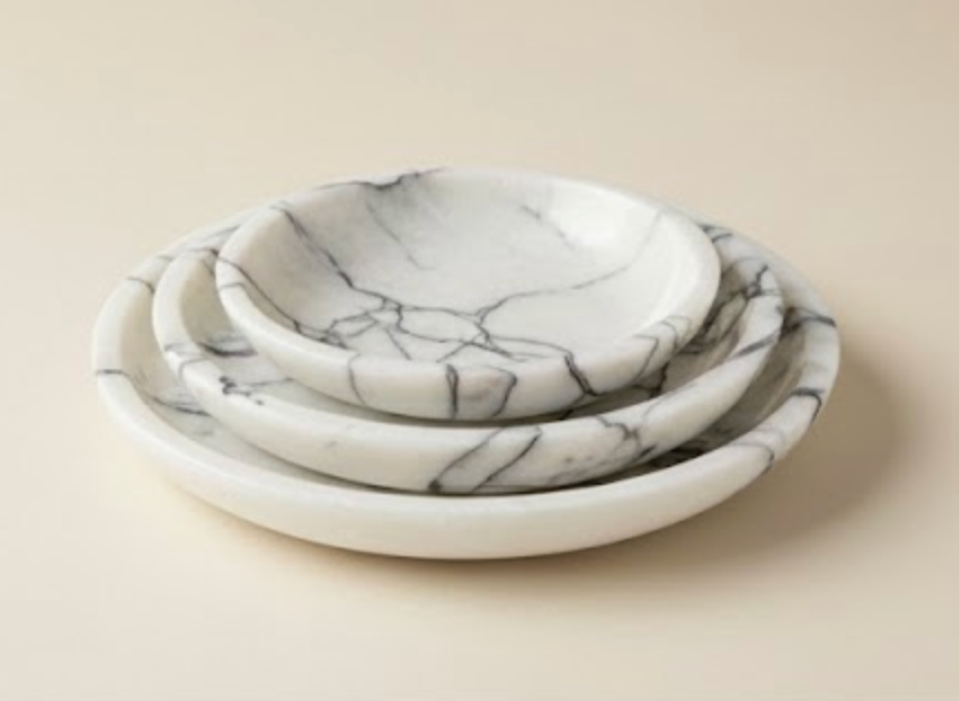 Lilac Marble Plate Set (Handcrafted)