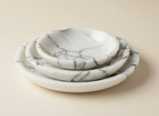 Lilac Marble Plate Set (Handcrafted)