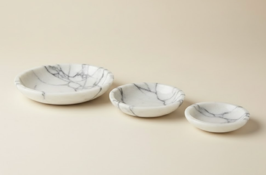 Lilac Marble Plate Set (Handcrafted)