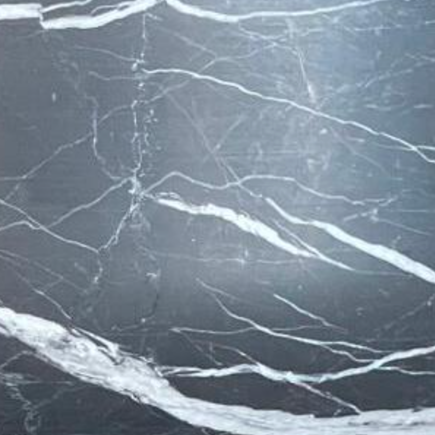 Matte Black Marble Pedestal Bowl (Handcrafted)