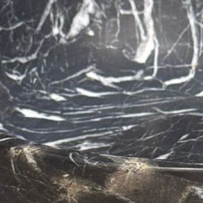Matte Black Marble Bowl (Handcrafted)