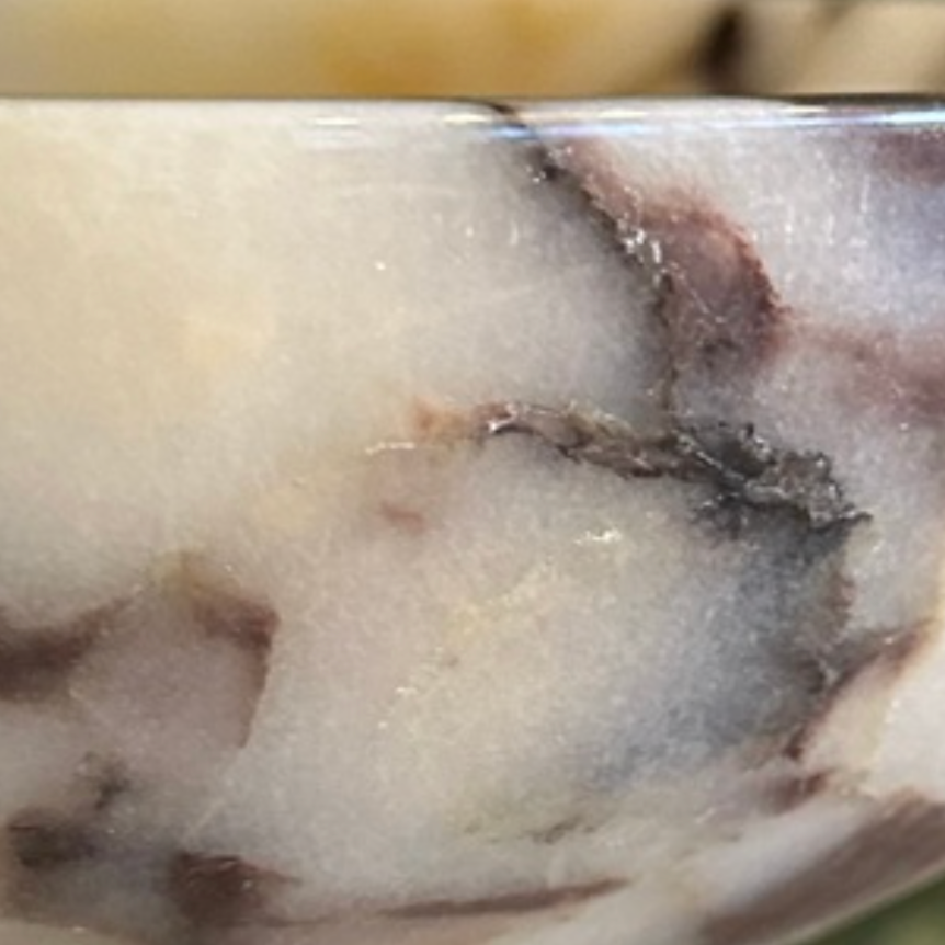 Violet Marble Pedestal Bowl (Handcrafted)