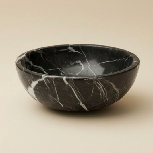 Black Marble Bowl (Handcrafted)