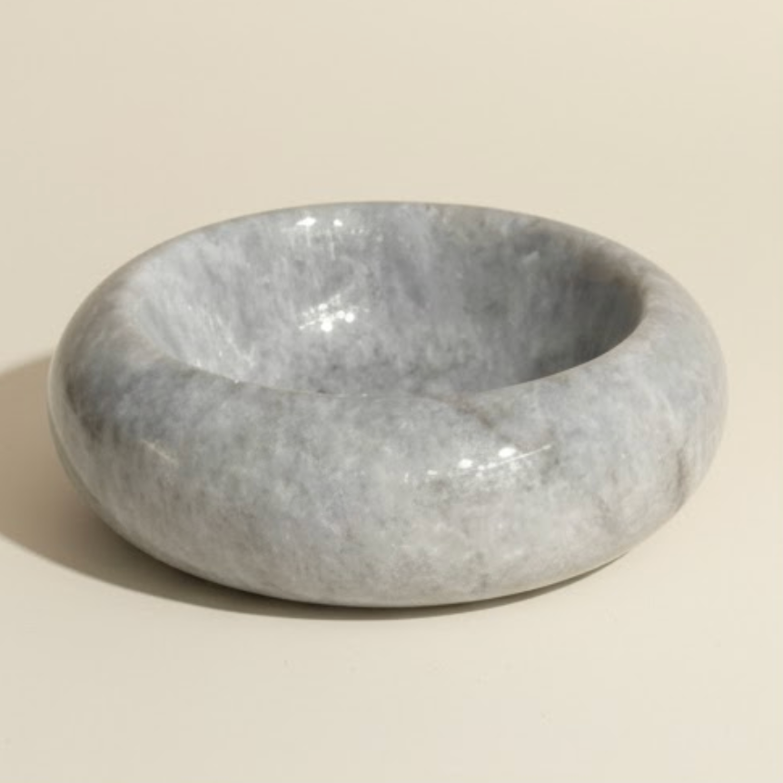 Grey Marble Snack & Sauce Bowl (Handcrafted)