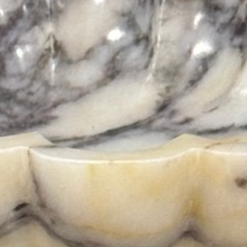 Violet Marble Pedestal Decorative Bowl (Handcrafted)