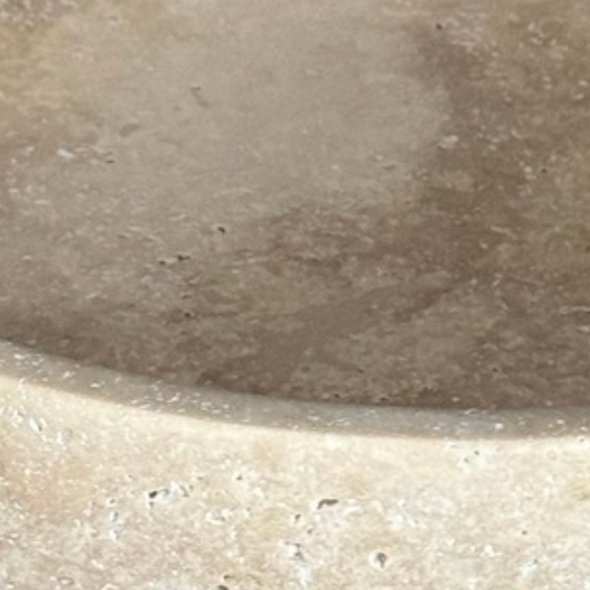 Travertine Self-Pedestal Bowl (Handcrafted)