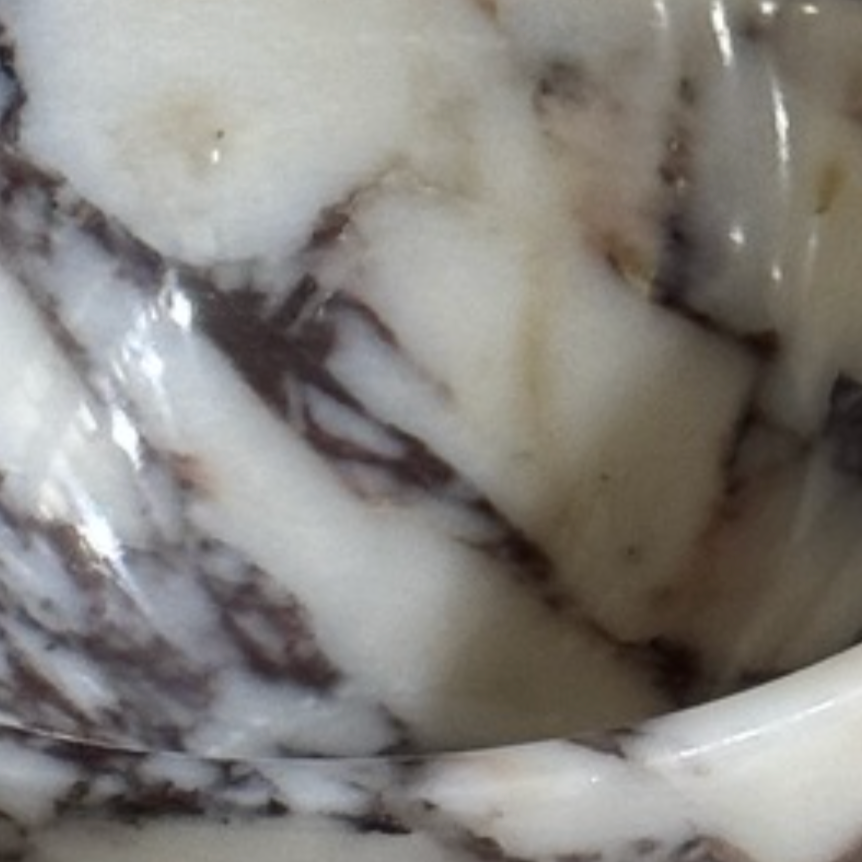 Calacatta Viole Marble Pedestal Bowl Set (2 Pieces, Handcrafted)