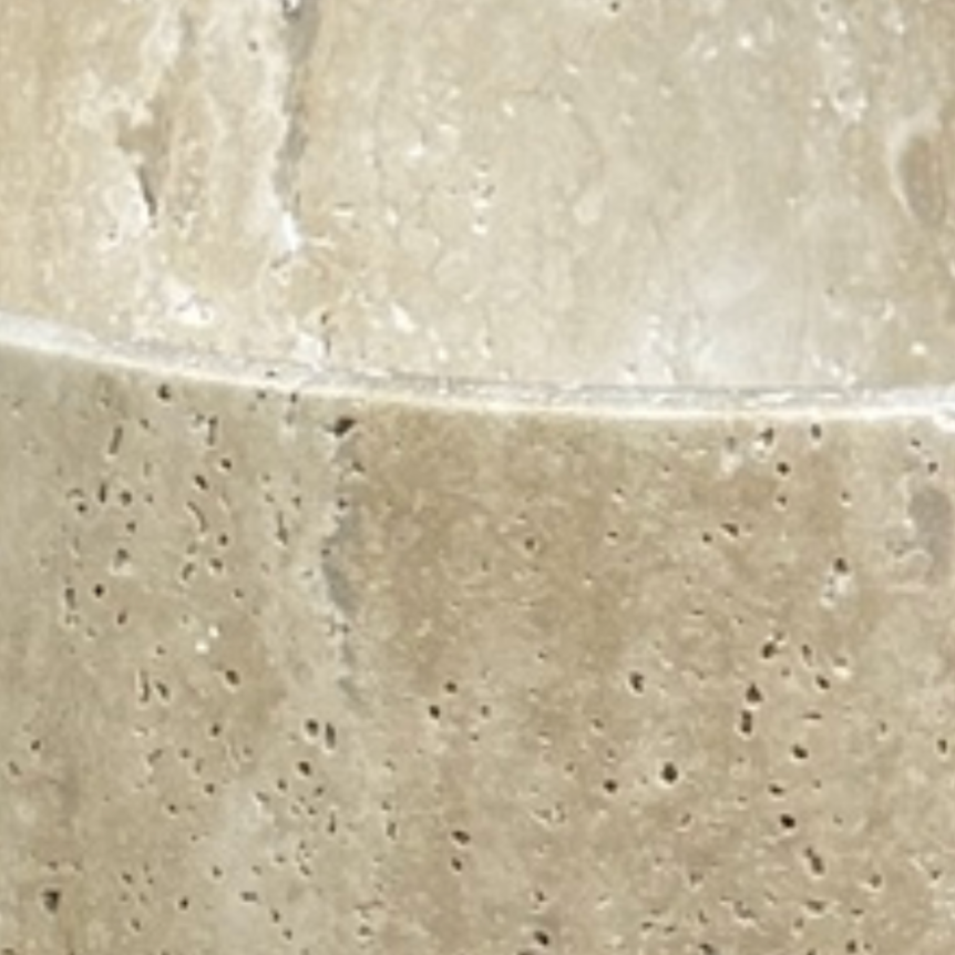 Travertine Stone Bowl Set (2 Pieces, Handcrafted)