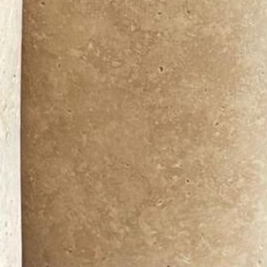 Beige Travertine Bathroom & Kitchen Set with Matte Black Details (Handcrafted)