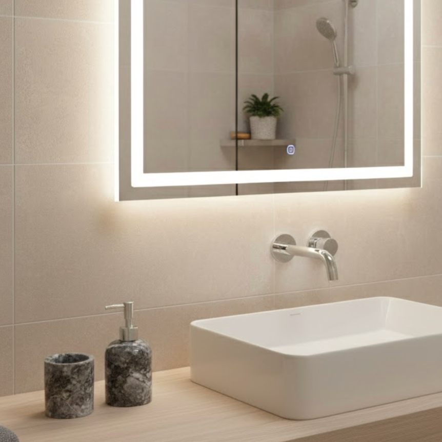 Black & White Marble Bathroom Set (2 Pieces, Handcrafted)