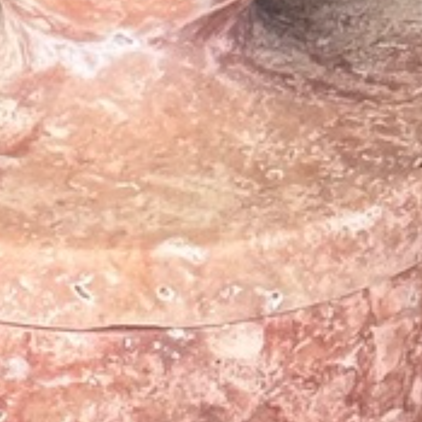 Red Travertine Bathroom Set – Soap Dispenser, Cotton Jar & Soap Dish (3 Pieces, Handcrafted)