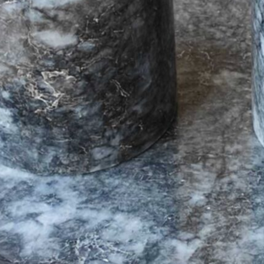 Smoked Marble Bathroom & Kitchen Set (3 Pieces, Handcrafted)