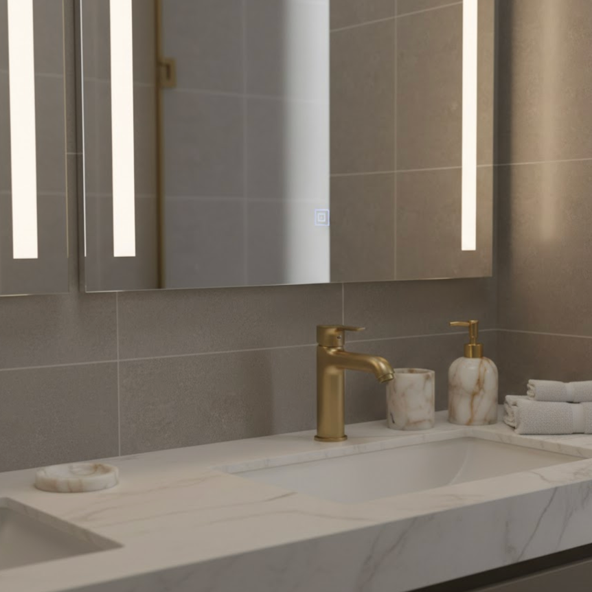 Honey Marble Bathroom & Kitchen Set (3 Pieces, Handcrafted)