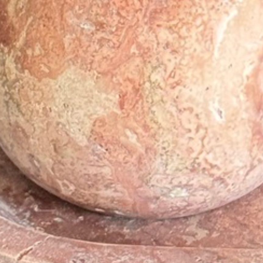 Orange Model Red Travertine Bathroom & Kitchen Set (3 Pieces, Handcrafted)