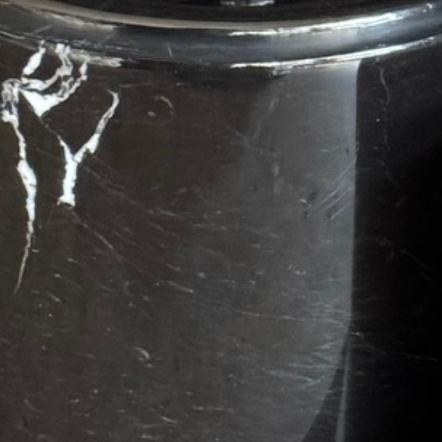 Black Marble Bathroom Set (2 Pieces, Handcrafted)