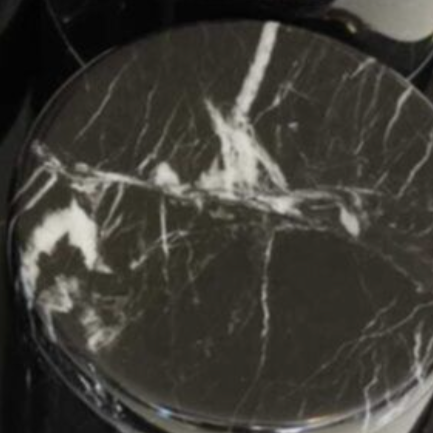 Black Marble Bathroom Set – Circular Tray (5 Pieces, Handcrafted)