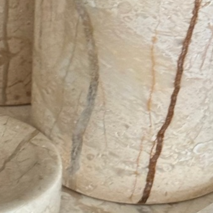 Beige Marble Bathroom Set (5 Pieces, Handcrafted)